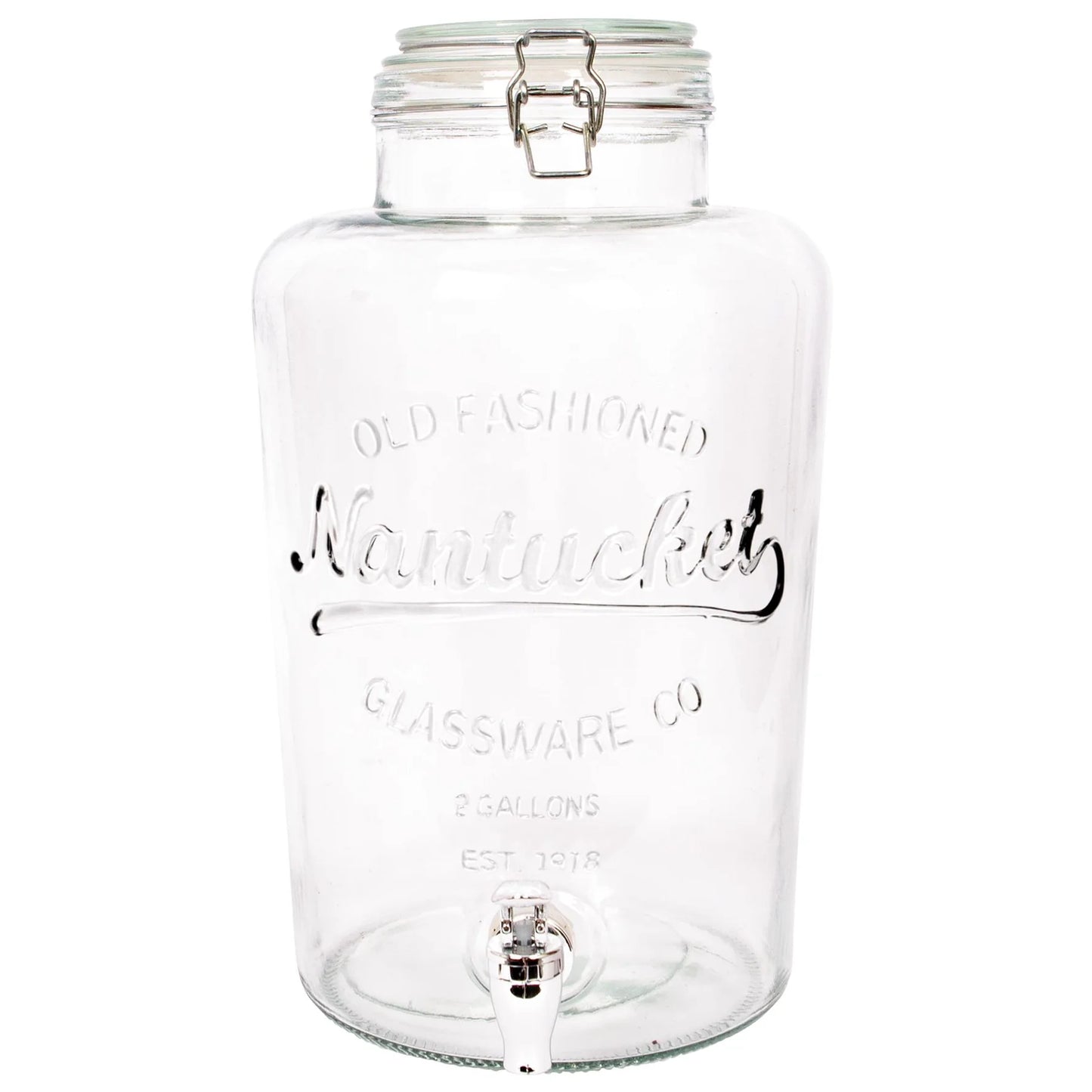 Glass Drinks Dispenser with Tap | Clip Top 8.7L